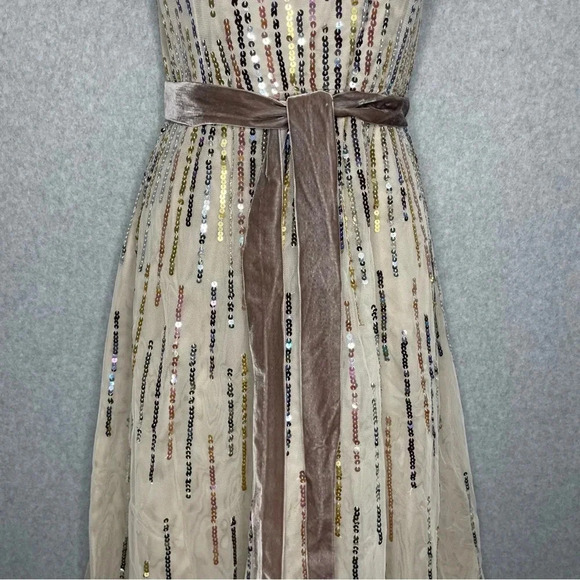 BCBGMaxAzria Tulle Sequin Holiday Party Strapless Dress - Picture 3 of 11